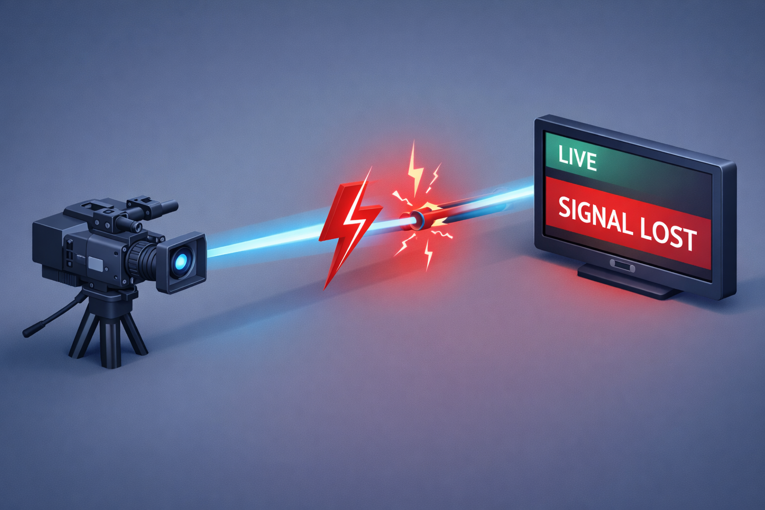 Visualisierung zum Signalabriss und abrupt beendeten Livestream